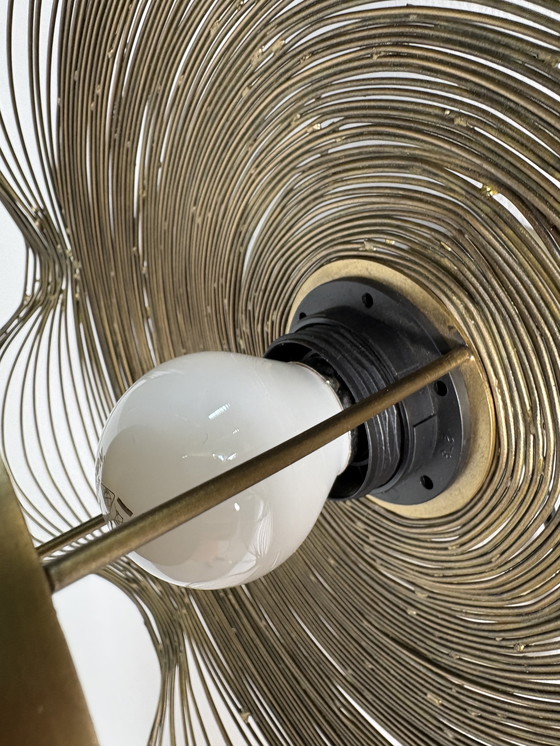 Image 1 of Vintage messing wandlamp bloempot