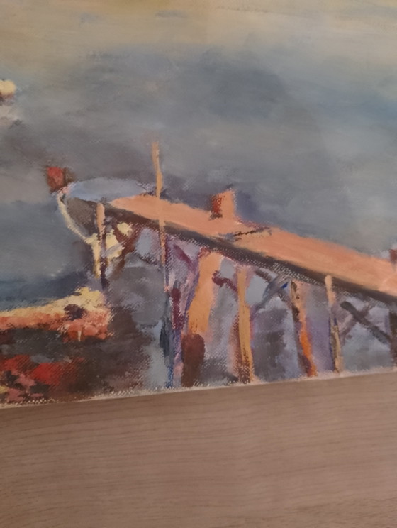 Image 1 of Olieverf op doek, Nord-Pas-de-Calais, formaat p10, CH patou 66