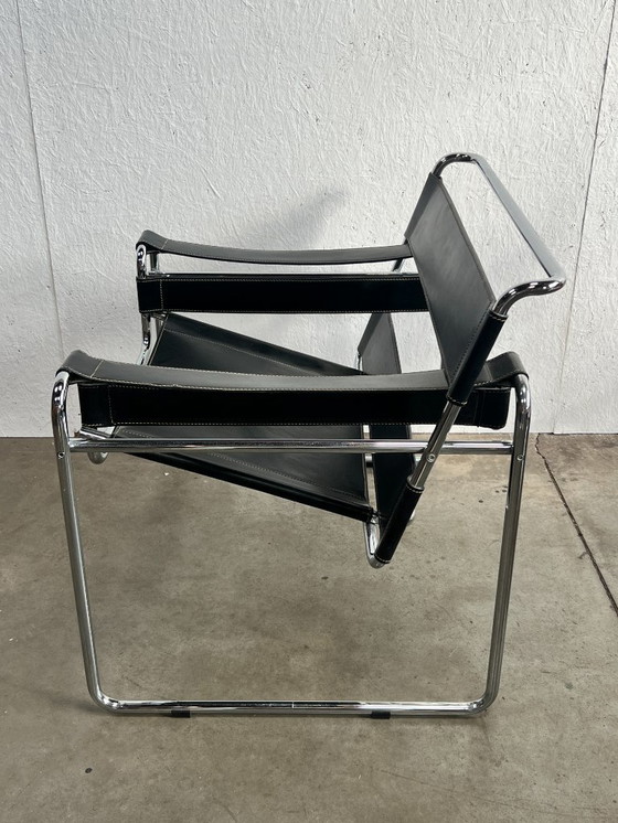 Image 1 of Vintage Wassily Stijl Stoel / Fauteuil , 1980's