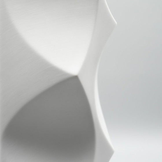 Image 1 of HUTSCHENREUTHER Biskuitporzellan-Vase „Archais“ Heinrich Fuchs Op Art Retro H 28cm