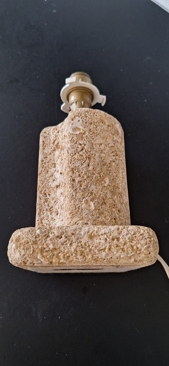 Image 1 of Table Lamp Lamp G. Esnault Sculpture Brutalist Stone Shape Gilles Paul Esnault