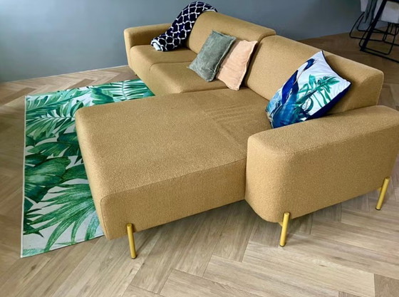 Image 1 of Montel mustard yellow couch sofa with 2-person Chaise Longue