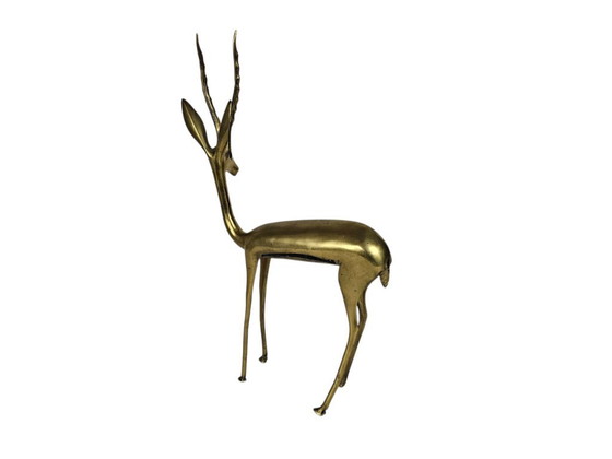 Image 1 of Vintage - XL « Gazelle/Antilope » - cuivre - laiton - troisième quart du XXe siècle