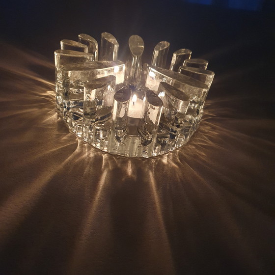 Image 1 of Design scandinavo Ice Pukeberg 1960 Portacandele