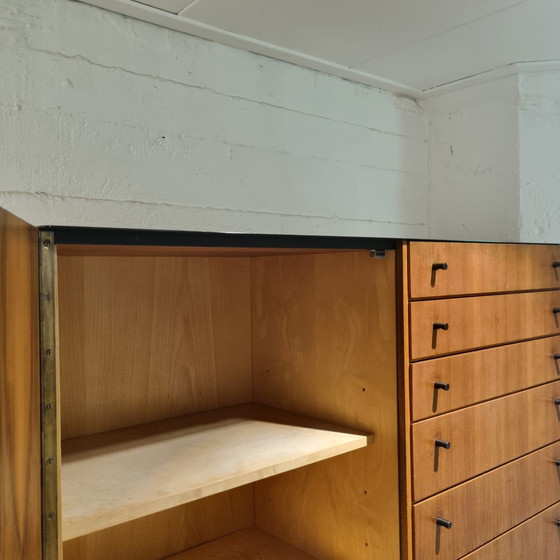 Image 1 of VSJ-125 Couchtisch aus Teakholz und schwarzem Metall, Kurt Gunther und Horst Brechtmann für Fristho, 1960er Jahre