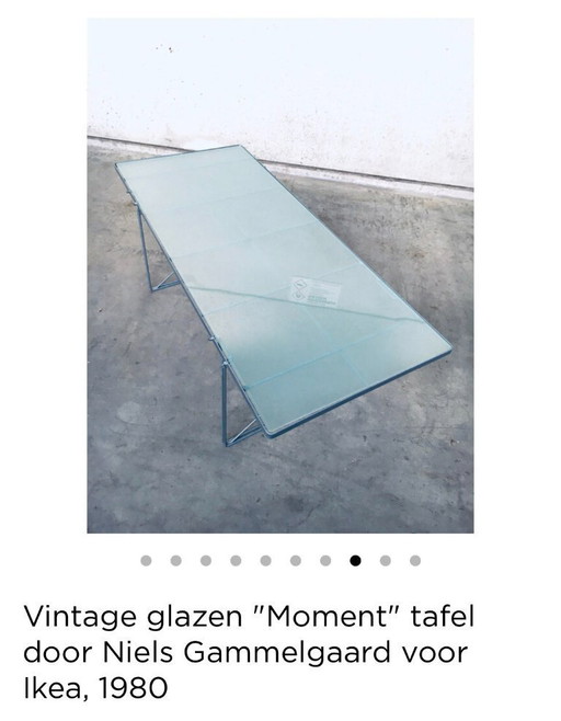 Niels gammelgaard moment table , glass dining table