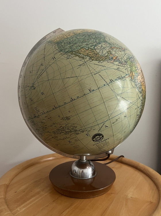 JRO Globus München globo in vetro anni '50 – Lampade da tavolo, Metallo (photo 6 of 8)