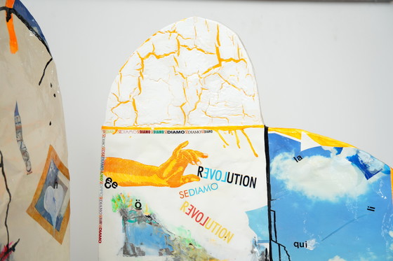 Image 1 of Set di 6 sedie Pop Art firmate da Guido Coletti (1995, firmate nel 2013)