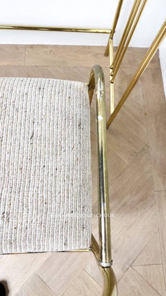 Image 1 of Messing Hollywood Regency Kaptafel met stoel 