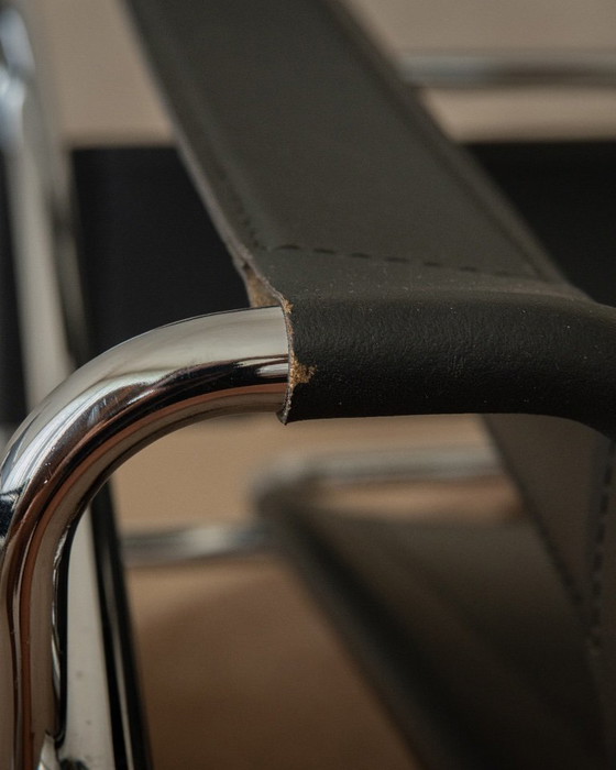 Wassily B3 Sessel von Marcel Breuer für Knoll International, 1970er, 2er-Set – Chrome, Leather (photo 21 of 23)