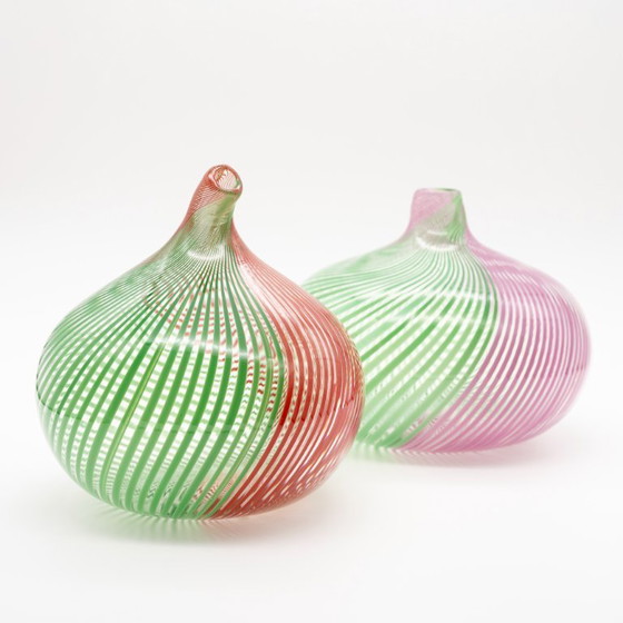 Image 1 of Rosenthal Glasstudio Mario Colelli & Hertha Bengtson Murano Hand-blown Vase DUO