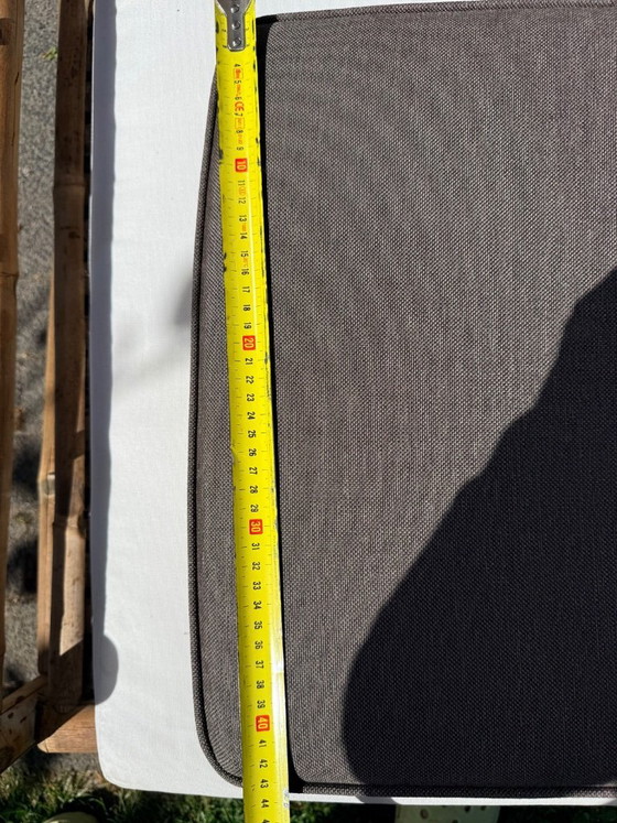 Image 1 of 6x, taupefarbene, wasserabweisende Outdoor-Kissen für Gartenstühle