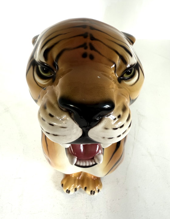 Image 1 of Tigre italiana in ceramica vintage XL, anni '60