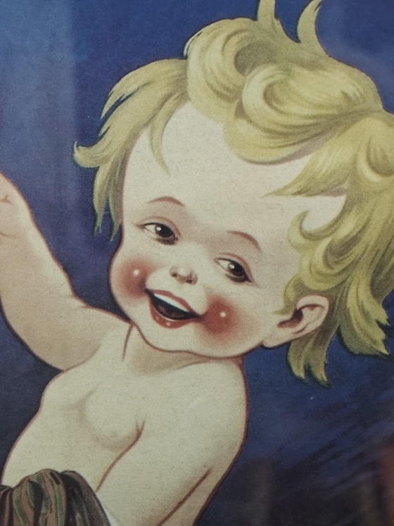 Image 1 of Affiche publicitaire Maïzena vintage 