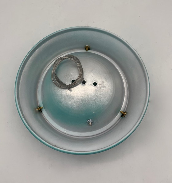 Image 1 of Plafoniere coppia -applique- attribuita Fontana Arte vintage italy blu mare