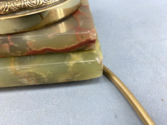 Image 1 of Authentieke Art Deco Lamp - Marmeren Voet - Hollywood Regency Stijl - Vintage Verlichting