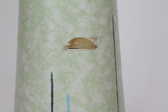 Image 1 of Vaso da terra Scheurich, anni '50, con residui dell'etichetta originale Europ Linie, Germania Ovest, era atomica