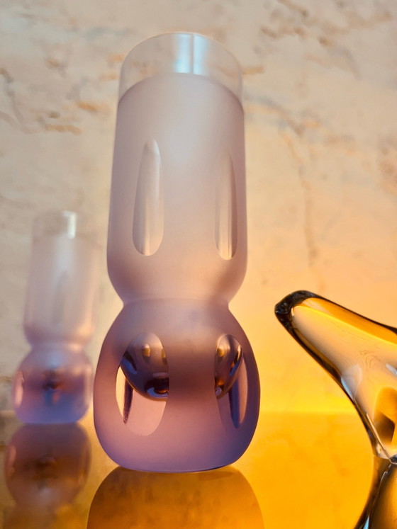 ¡Raro! 6 vasos de tubo Space-Age “Sergio Asti” de los 70 – Loza, Vidrio (photo 3 of 13)
