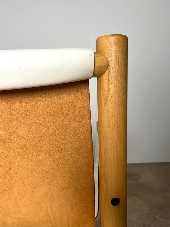 Image 1 of Fauteuil Safari cuir blanc par Ibisco, Italie, 1970