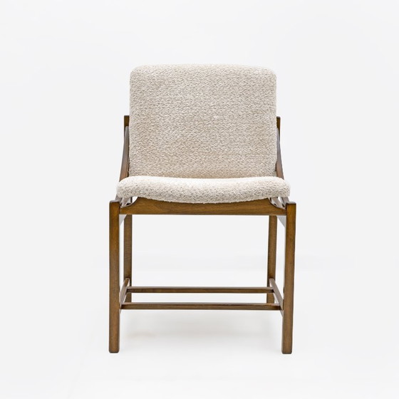 Image 1 of Set van vijf Vittorio Rossi eetkamerstoelen voor Lorenzon Italia, jaren 60.