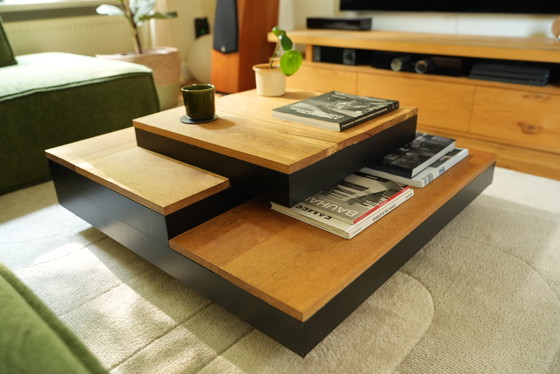 Image 1 of Tavolino da caffè galleggiante impilato japandi di metà secolo