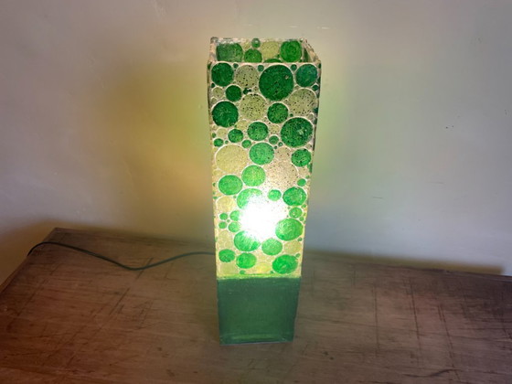 Image 1 of Leuke Lamp Tafellamp Schemerlamp groen Frans Memphis style