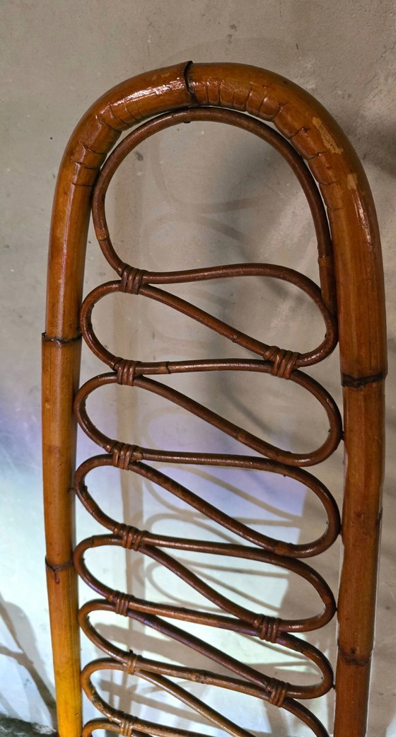 Image 1 of Juego de 4 sillas de bambú de Bonacina, 1960