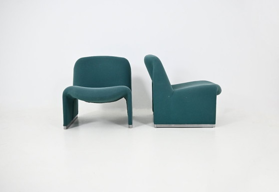 Chaises Alky par Giancarlo Piretti pour Anonima Castelli, 1970s, Set de 2 – Fauteuils, Textile, Aluminium (photo 8 of 11)