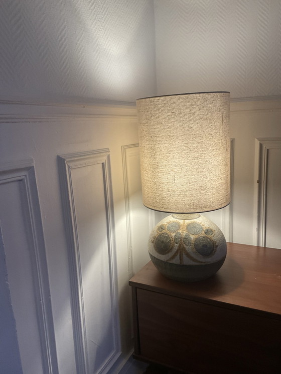 Danish Ceramic Lamp Søholm, Table lamps, Beige (photo 10 of 15)