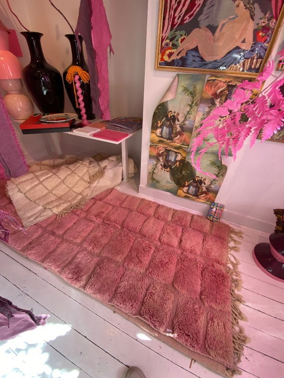 Image 1 of ¡Alfombra marroquí rosa hecha a mano!