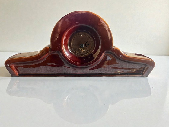 Image 1 of Orologio da camino in ceramica vintage WGP di metà secolo di S&G (Scheurich e Greulich)