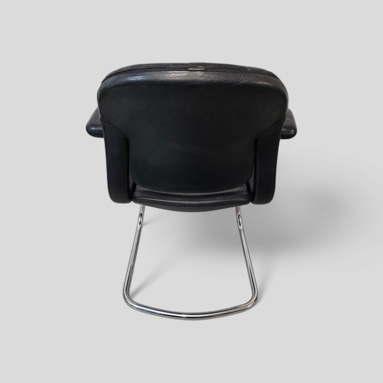 Image 1 of Mid Century Design sillón de cuero sillón Hermann Miller negro