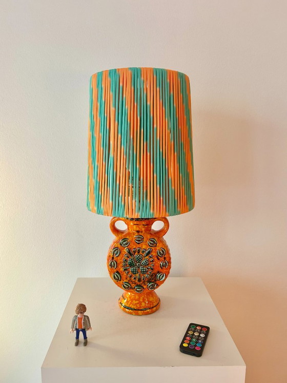 Image 1 of Lámpara de jarrón inalámbrica Pop Art – Dümler & Breiden | Forma de ánfora | Años 70 | Cerámica de Alemania Occidental