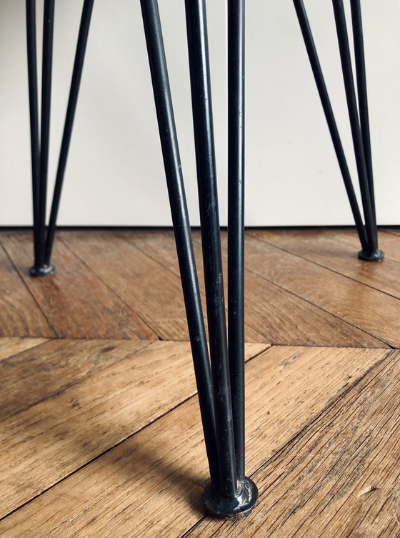 Image 1 of Sgabello vintage in similpelle con base Eiffel