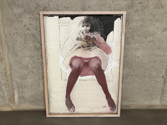 Image 1 of 🇧🇪 Painting "Linde" - PIET PEERE 1982 - 106x145cm