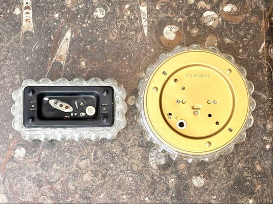 Image 1 of Set di 2 applique in vetro a bolle di Helena Tynell per Limburg, 1960