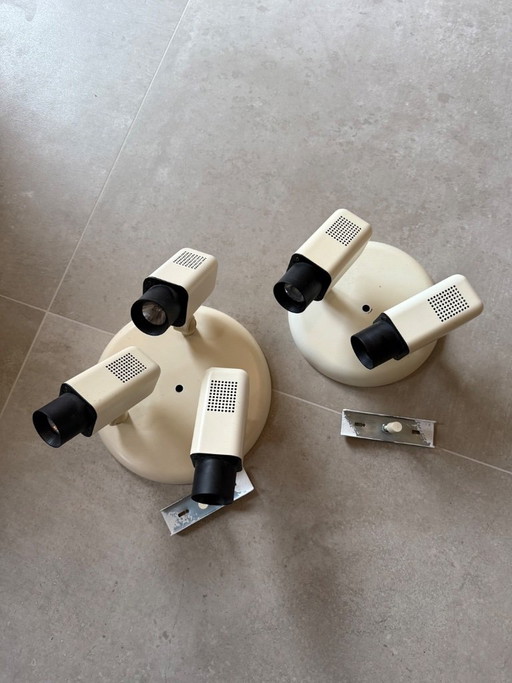 Herda Lampe - Set aus 2 Vintage Deckenstrahlern - Space Age Vintage 70er 80er