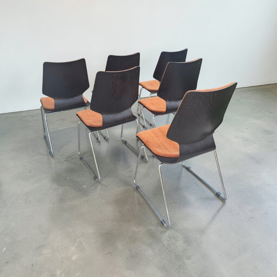 Image 1 of Set di 6 sedie imbottite Elmar Flötotto Pagwood