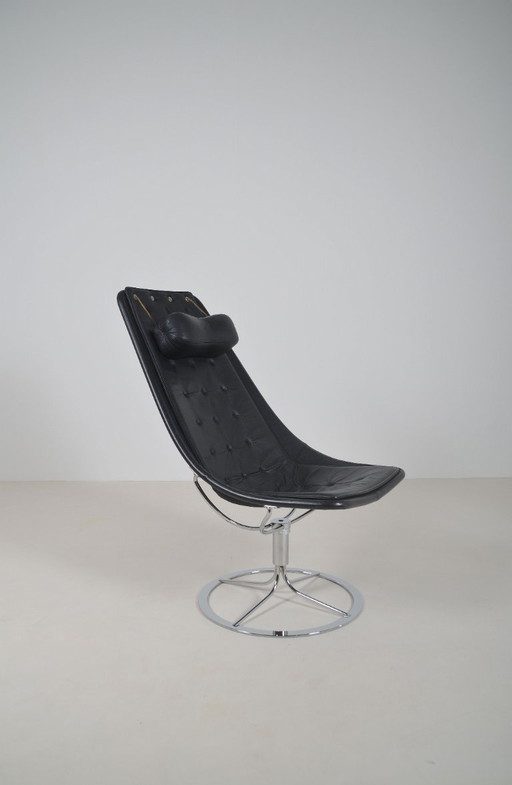 Schwedischer Jetson 66 Sessel aus Leder von Bruno Mathsson für Dux