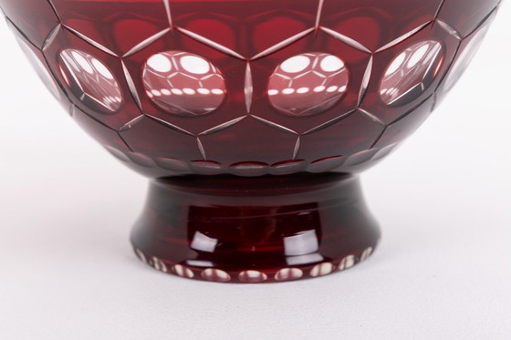 Image 1 of Ciotola vintage in vetro rosso di Monica Bratt, Svezia, anni '50