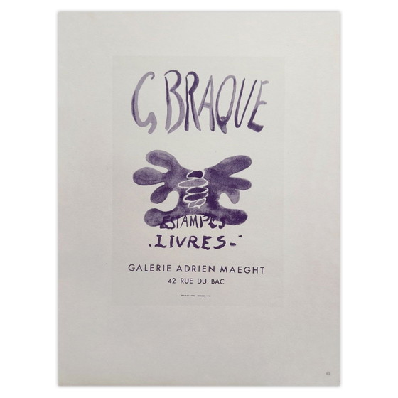 Image 1 of Georges BRAQUE AF 1958 - Adrien Maeght-poster 1959