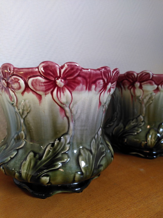 Image 1 of Paar Jugendstil-Topflappen