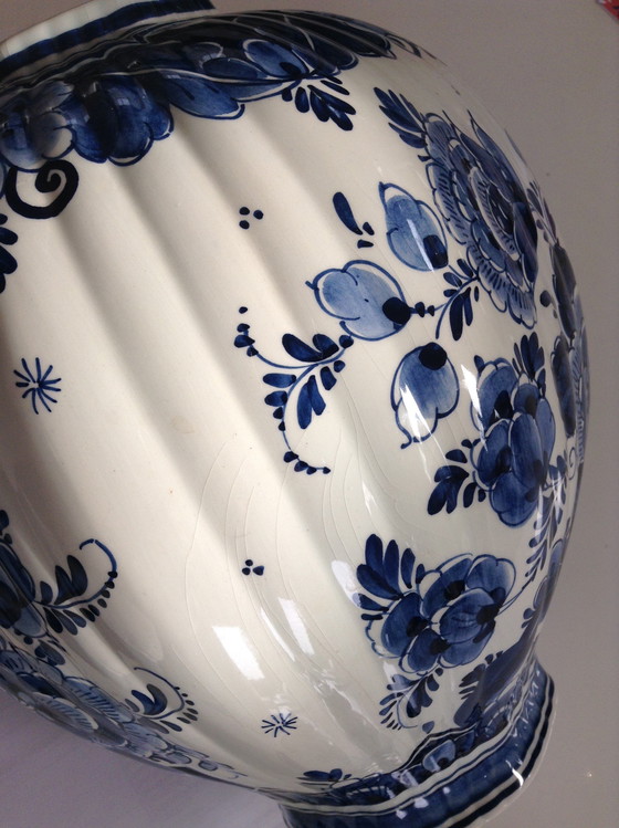 Image 1 of Delfts Blauwe VLS Velsen Holland dekselvaas,  gemberpot, urnvaas