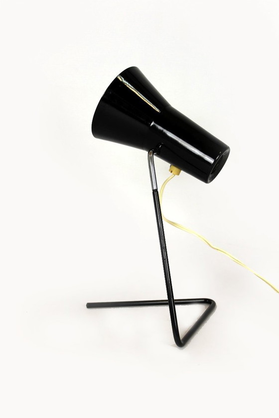 Image 1 of Black Table Lamp by Josef Hurka for Drupol, 1960s