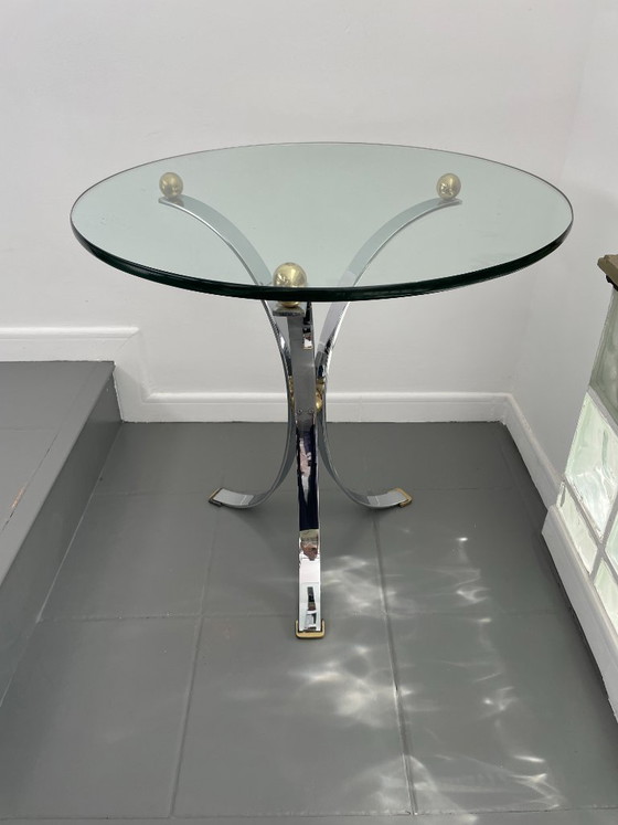 Image 1 of Spectacular original French Modernist design side table from the 1970s by Maison Jansen (France)
