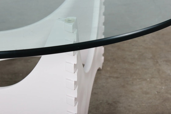 Vintage Space Age Salontafel Mid Century Design Jaren 70 – Wood, Glass (photo 8 of 12)