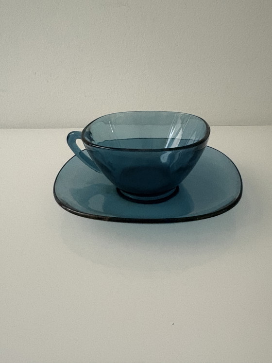 Set unico di tazze e piattini vintage anni '60, marca Vereco – Accessori da tavola, Glass (photo 4 of 15)
