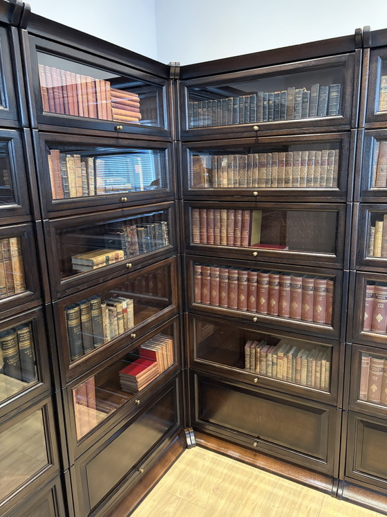 Corner Bookcase Model Globe Wernicke – Glass, Wood (photo 9 of 15)