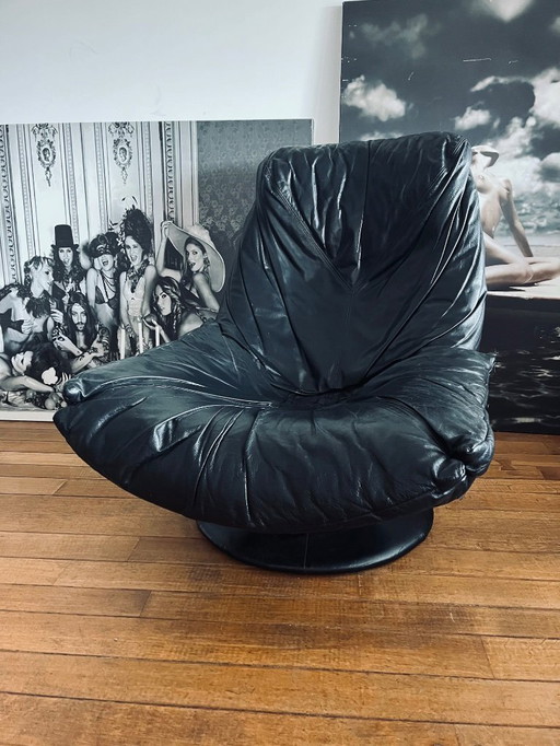 Silla giratoria de cuero De Sede