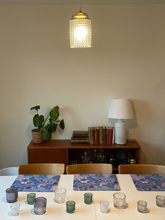 Image 1 of Vintage Scandinavische glazen hanglamp — Toegeschreven aan Carl Fagerlund / Reijmyre, jaren 60